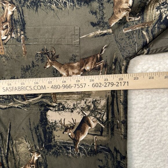 VTG CLEARWATER OUTFITTERS Mens Medium Deer Buck Pattern Button Longsleeve Shirt - Picture 6 of 6